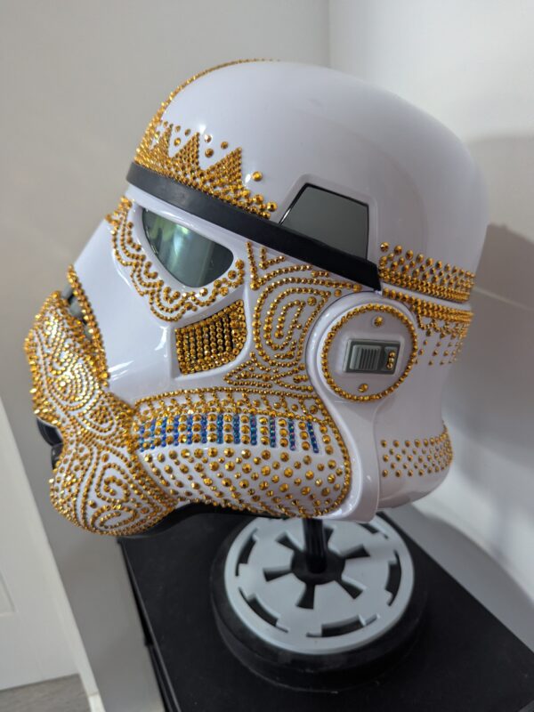 Customised Hasbro Black Series Stormtrooper Helmet - "GOLDIE" - Image 3