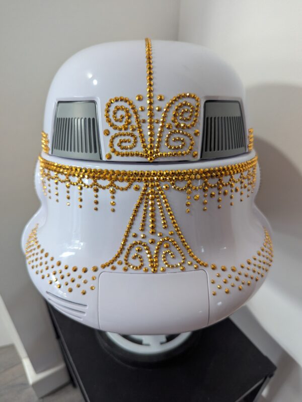 Customised Hasbro Black Series Stormtrooper Helmet - "GOLDIE" - Image 5