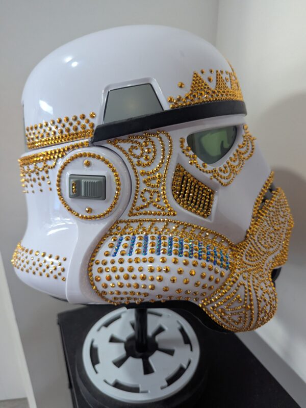 Customised Hasbro Black Series Stormtrooper Helmet - "GOLDIE" - Image 2