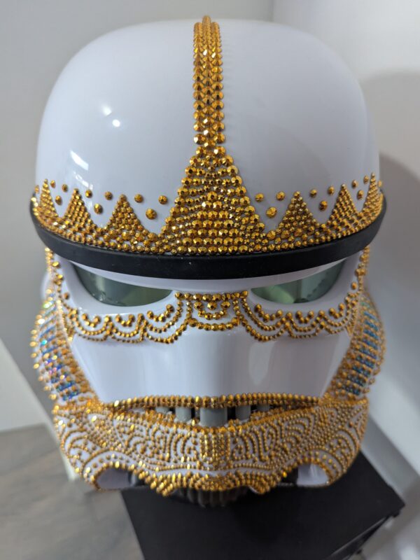 Customised Hasbro Black Series Stormtrooper Helmet - "GOLDIE" - Image 4